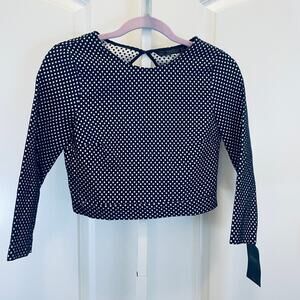 NWT Zara Polka Dot Top - Women Size S - Black and White